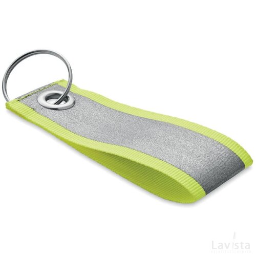 Reflecterende sleutelhanger Reflekey neon geel