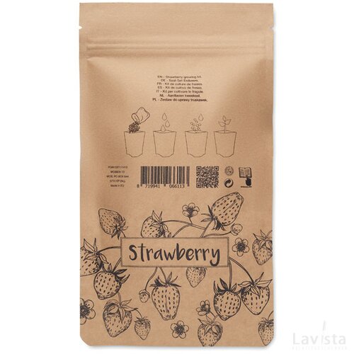 Aardbeien kweekset Fresa kit beige
