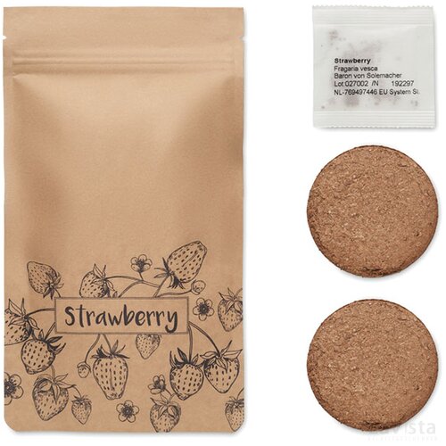 Aardbeien kweekset Fresa kit beige