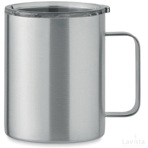 Dubbelwandige beker 300 ml Inari mat zilver