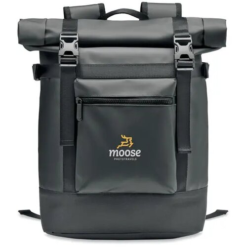 Rolltop rugzak 50c zeildoek Jaya bag zwart