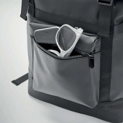 Rolltop rugzak 50c zeildoek Jaya bag zwart