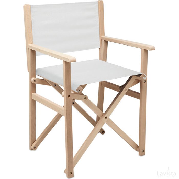 Opvouwbare houten strandstoel Rimies wit
