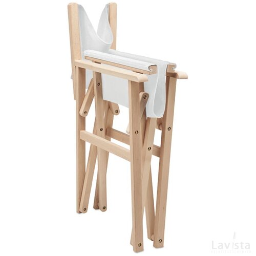 Opvouwbare houten strandstoel Rimies wit