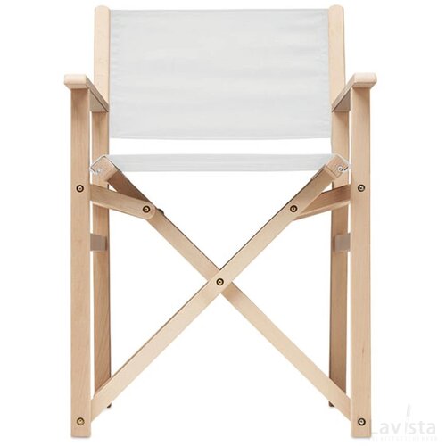 Opvouwbare houten strandstoel Rimies wit