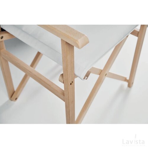 Opvouwbare houten strandstoel Rimies wit