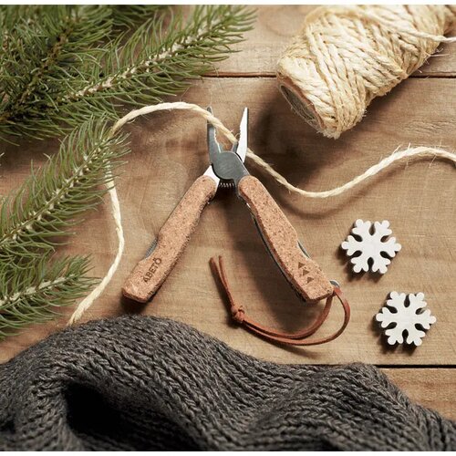 Multitool zakmes kurk groot Plierkork beige
