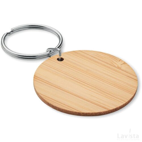 Ronde bamboe sleutelhanger Roundboo hout