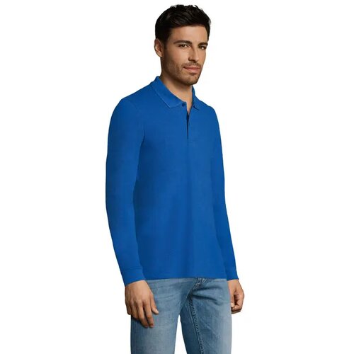 Perfect men lsl polo 180g Perfect lsl men koningsblauw