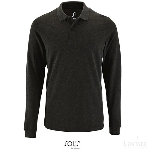 Perfect men lsl polo 180g Perfect lsl men charcoal melange