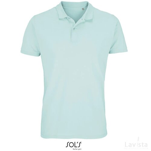 Planet men polo 170g Planet men arctisch blauw