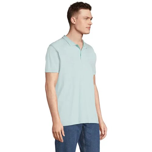 Planet men polo 170g Planet men arctisch blauw
