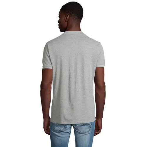 Planet heren polo 170g Planet men grey melange