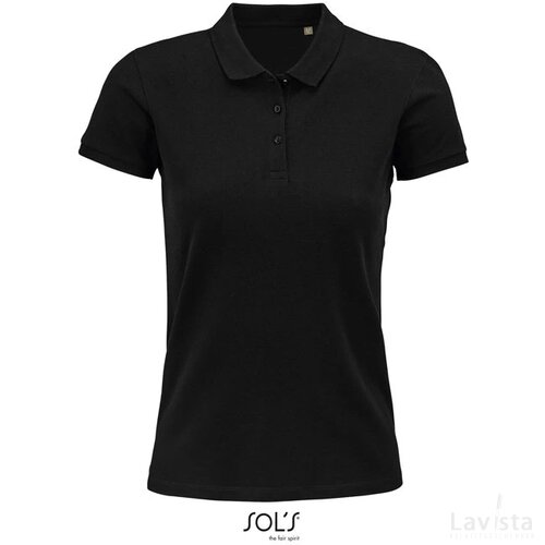 Planet dames polo170g Planet women zwart
