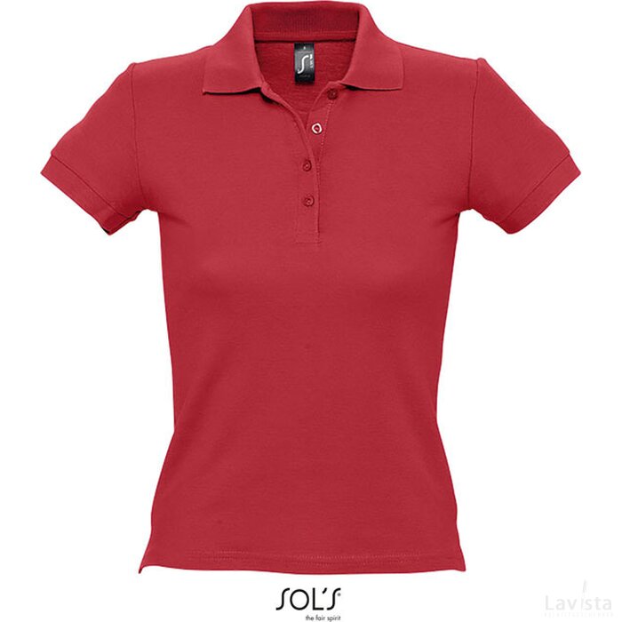 People dames polo 210g People rood