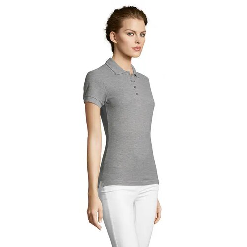 People dames polo 210g People grey melange