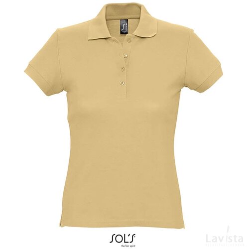 Passion dames polo 170g Passion sand