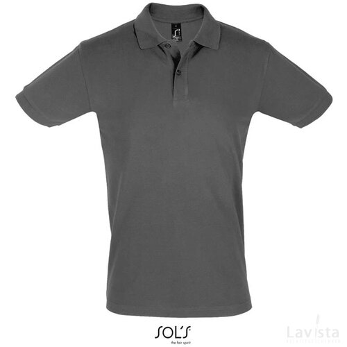 Perfect heren polo 180g Perfect men donker grijs