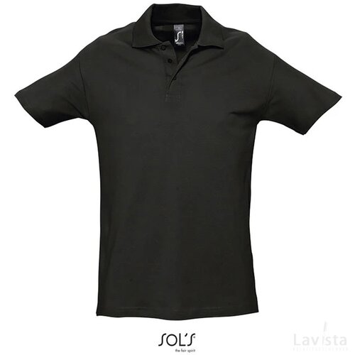Spring ii heren polo210g Spring ii zwart
