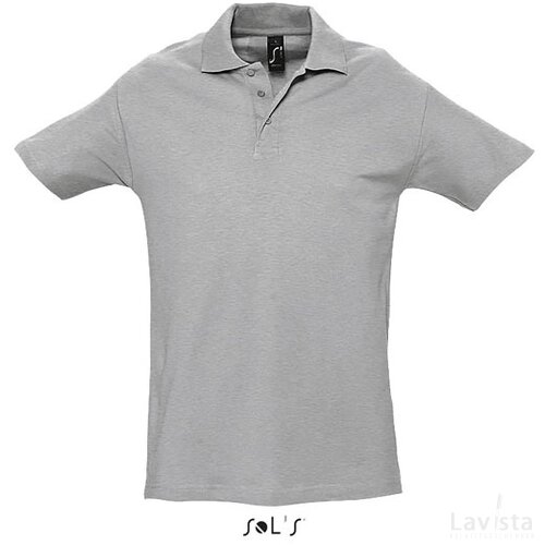 Spring ii heren polo210g Spring ii grey melange
