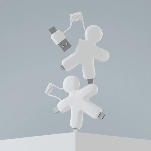 Xoopar Eco Buddy oplaadkabel Wit
