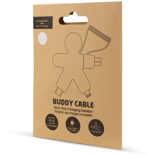 Xoopar Eco Buddy oplaadkabel Wit