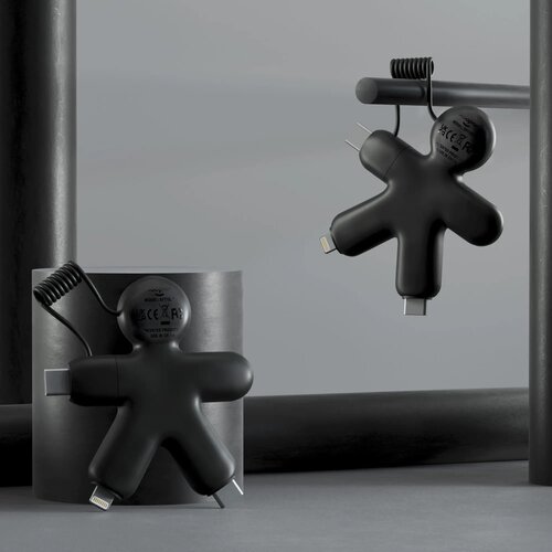 Xoopar Eco Buddy oplaadkabel Zwart