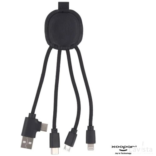 4000 | Xoopar Iné Smart Charging cable with NFC zwart