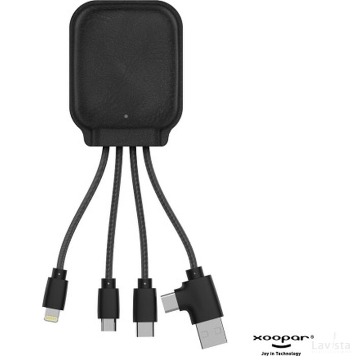 4001 | Xoopar Iné Gamma Charging cable with NFC and 3.000mAh Powerbank zwart