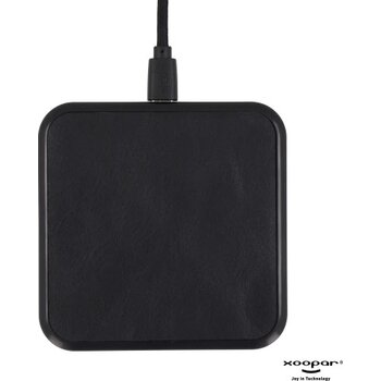 2259 | Xoopar Iné Wireless Fast Charger - Recycled Leather 15W zwart