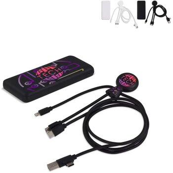 Xoopar Mr. Bio Powerbank en oplaadkabel Zwart