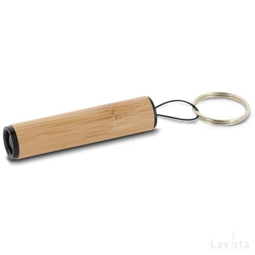 Zaklamp sleutelhanger bamboe hout