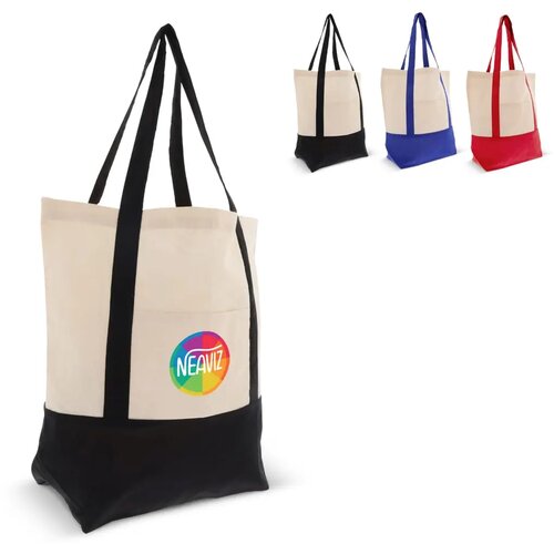 Duurzame OEKO-TEX® katoenen boodschappentas 140g/m² 40x10x35 cm