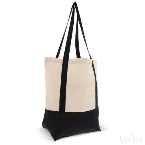 Draagtas OEKO-TEX® katoen 140g/m² 40x10x35cm zwart