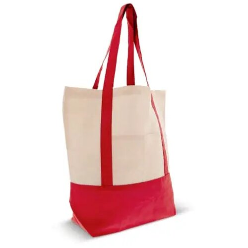 Draagtas OEKO-TEX® katoen 140g/m² 40x10x35cm rood