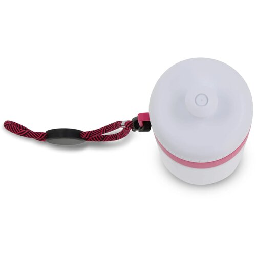 Bidon met rand en koord 500ml wit / roze