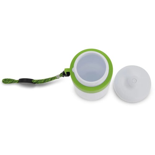Bidon met rand en koord 500ml wit / licht groen
