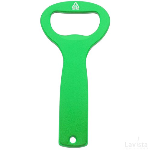 Gerecycled aluminium flesopener Groen