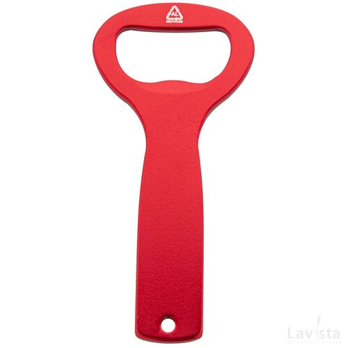 Gerecycled aluminium flesopener Rood