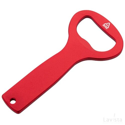 Gerecycled aluminium flesopener Rood