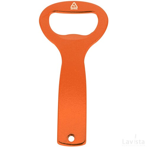 Gerecycled aluminium flesopener Oranje