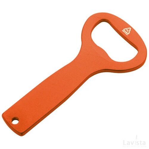 Gerecycled aluminium flesopener Oranje