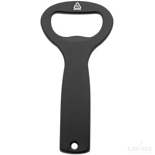 Gerecycled aluminium flesopener Zwart