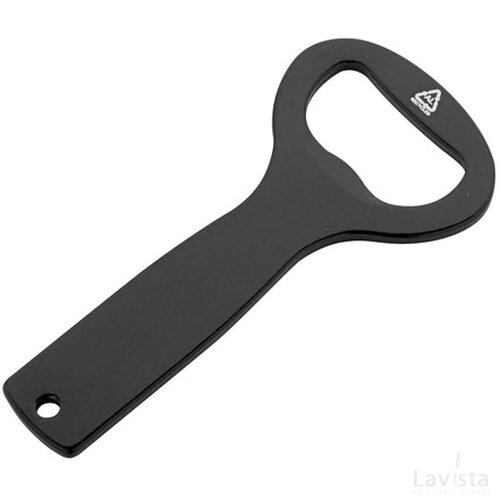 Gerecycled aluminium flesopener Zwart