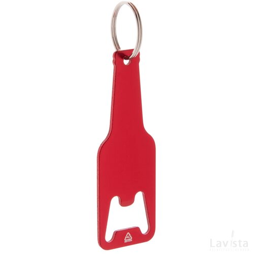 Flesvormige flesopener met hanger Rood