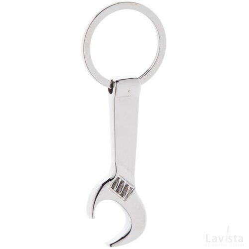 Spanner Flesopener Sleutelhanger Zilver