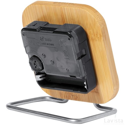 Tafelklok op RVS voet Naturel