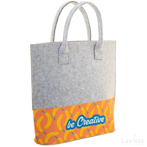 Creafelt Shop C Custom Made Boodschappentas Rpet Grijs