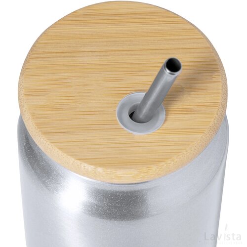 Audrey Mason Jar Beker Zilver