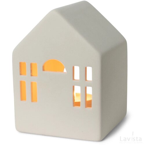 SENZA Theelichthouder Huis Wit
